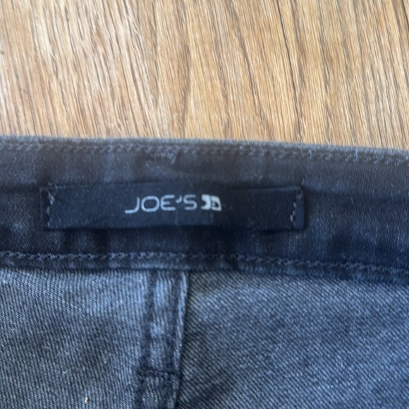 Joe’s Jeans Skinny Leg Frayed Raw Hem Ankle Cropped Black Denim Jeans - Picture 7 of 10